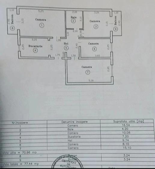 Apartament cu 4 camere decomandat în Lipovei