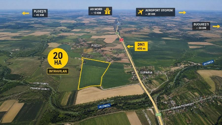Teren agricol intravilan de 200000 mp, în Ciolpani