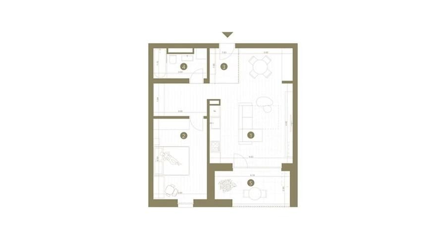Apartament cu 2 camere decomandat, mobilat în Confecții