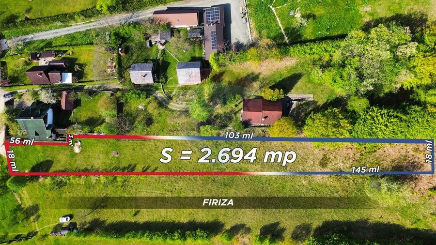 Teren Construcții intravilan de 2694 mp, în Firiza