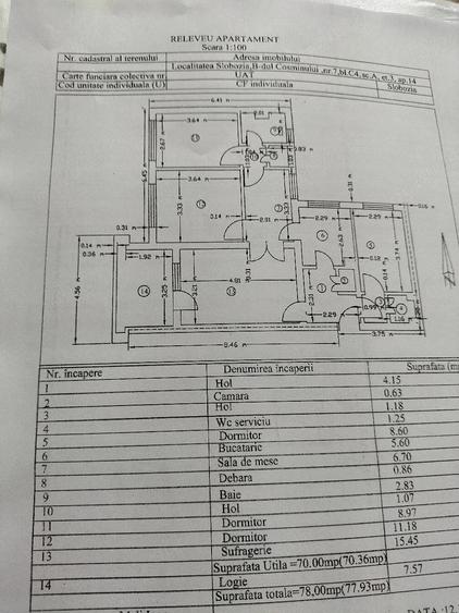 Apartament cu 4 camere decomandat în Central