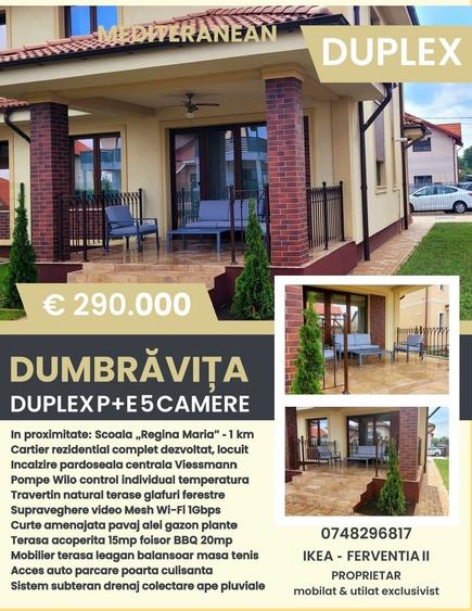 Casă cu 4 camere în Dumbrăvița