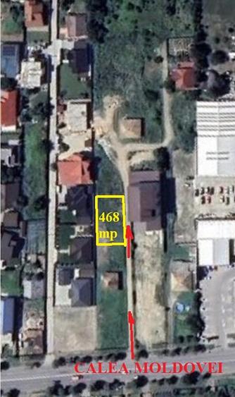 Teren Construcții intravilan de 468 mp, în Calea Moldovei