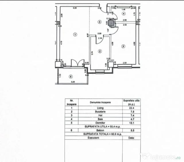 Apartament cu 2 camere decomandat în Tomis Plus