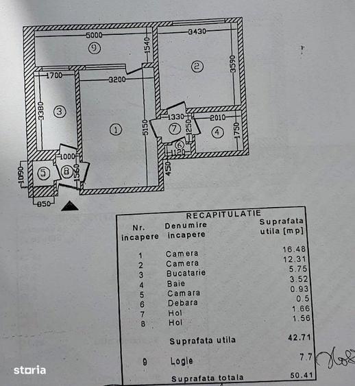 Apartament cu 2 camere semidecomandat în Timpuri Noi