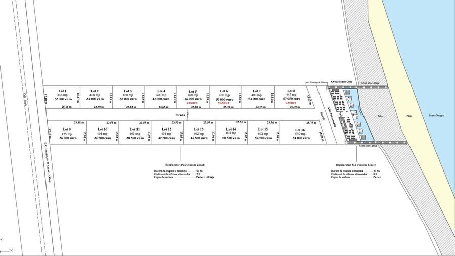 Teren Construcții intravilan de 444 mp, în 23 August