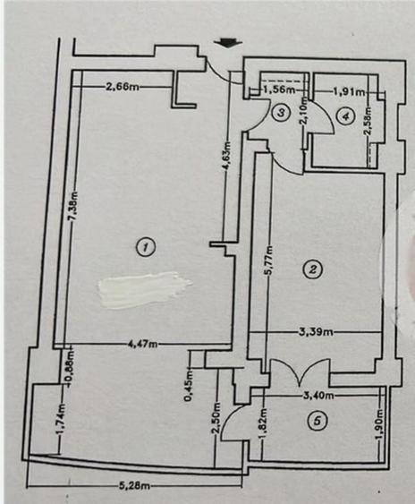 Apartament cu 2 camere în Calea Plevnei