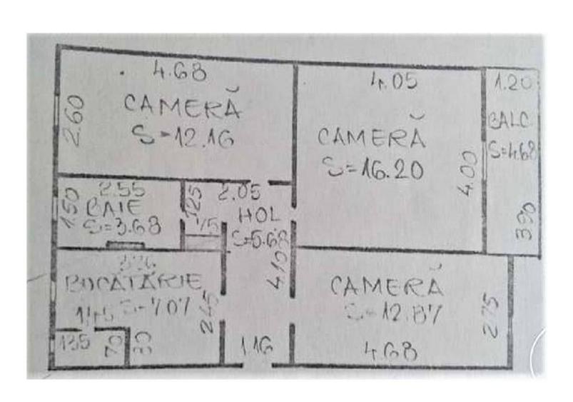 Apartament cu 3 camere decomandat în Gheorgheni