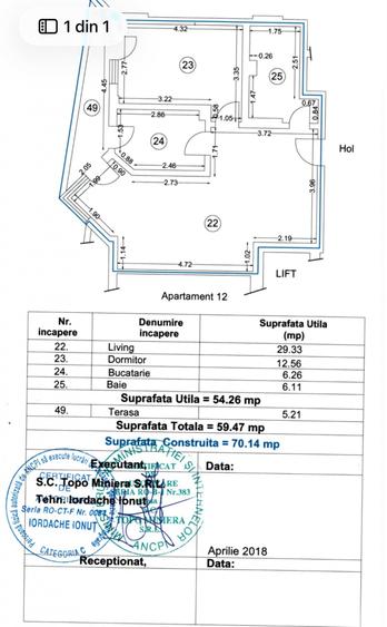Apartament cu 2 camere semidecomandat, mobilat în Mamaia-Sat