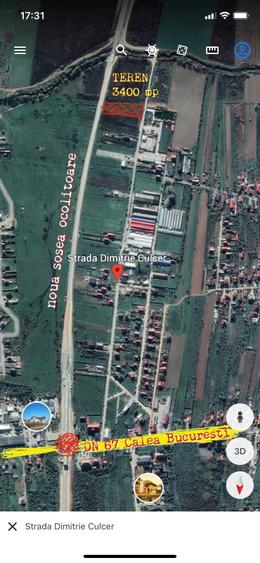 Teren de 3400 mp, în Centura
