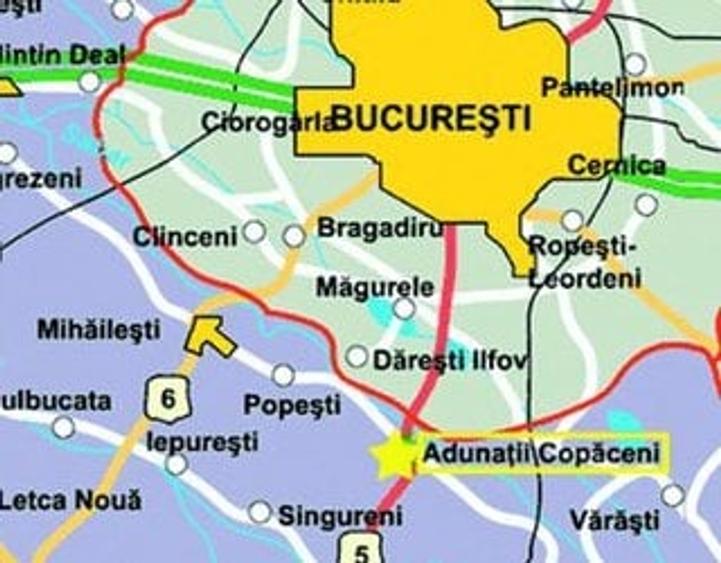 Teren intravilan de 56400 mp, în Adunații-Copăceni