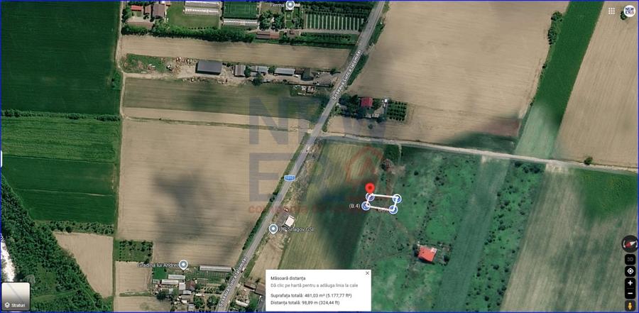 Teren Construcții intravilan de 477 mp, în Gruiu