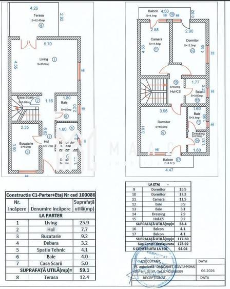 Duplex cu 4 camere cu Canalizare în Exterior Sud
