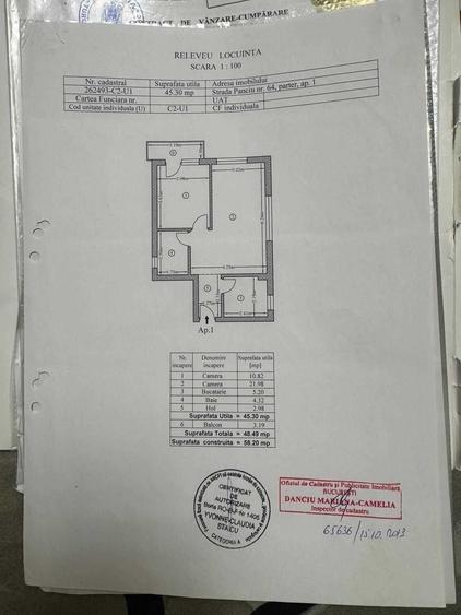 Apartament cu 2 camere decomandat în Dămăroaia