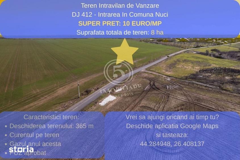 Teren de 80000 mp, în Vasilați