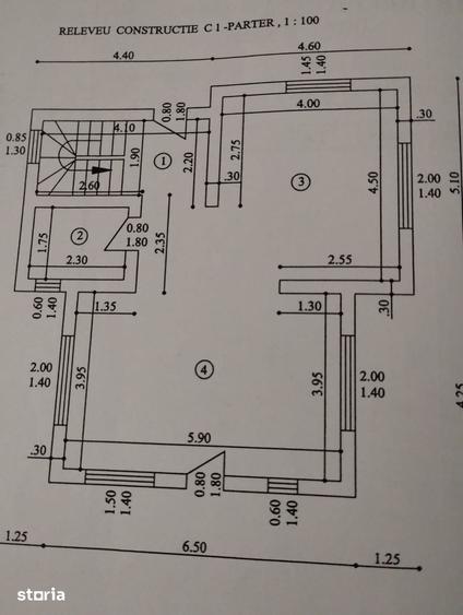 Casă cu 4 camere decomandat cu Teren 920 Mp în Central