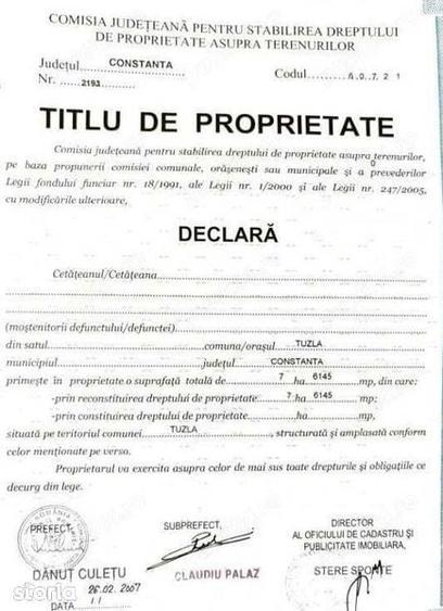 Teren de 76145 mp, în Tuzla