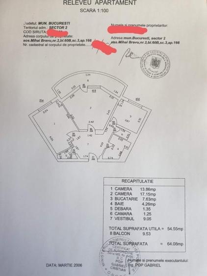 Apartament cu 2 camere decomandat, mobilat în Obor