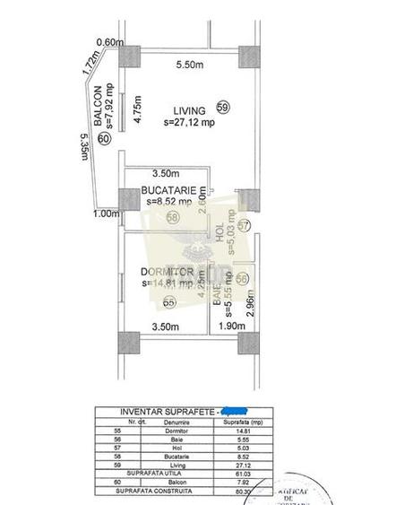 Apartament cu 2 camere decomandat în Mihai Viteazul