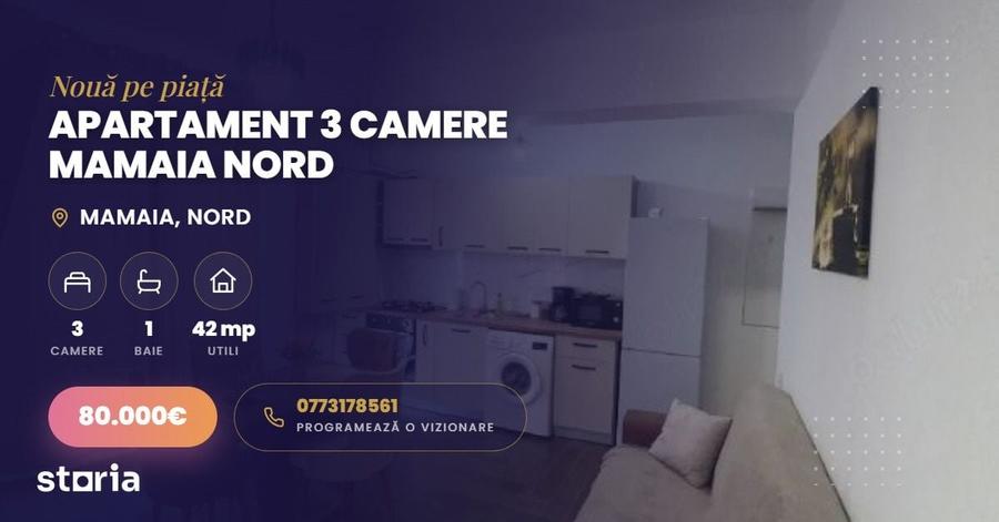 Apartament cu 3 camere în Nord