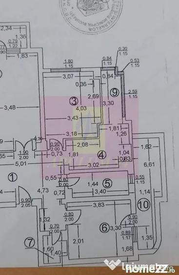 Apartament cu 3 camere decomandat în Decebal