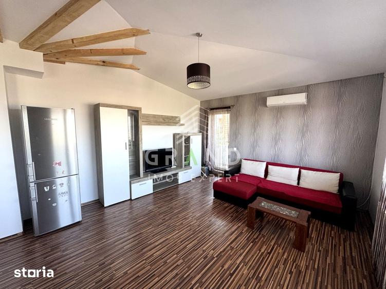 Apartament cu 2 camere semidecomandat, mobilat în Apahida