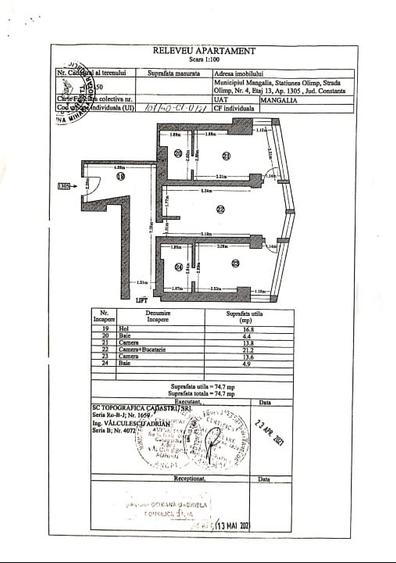 Apartament cu 3 camere semidecomandat, mobilat în Central