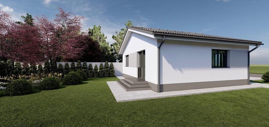 Casă individuală cu 3 camere cu Canalizare în Cheresig