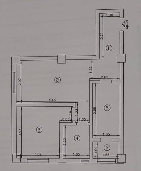 Apartament cu 2 camere decomandat, mobilat în Popas Păcurari