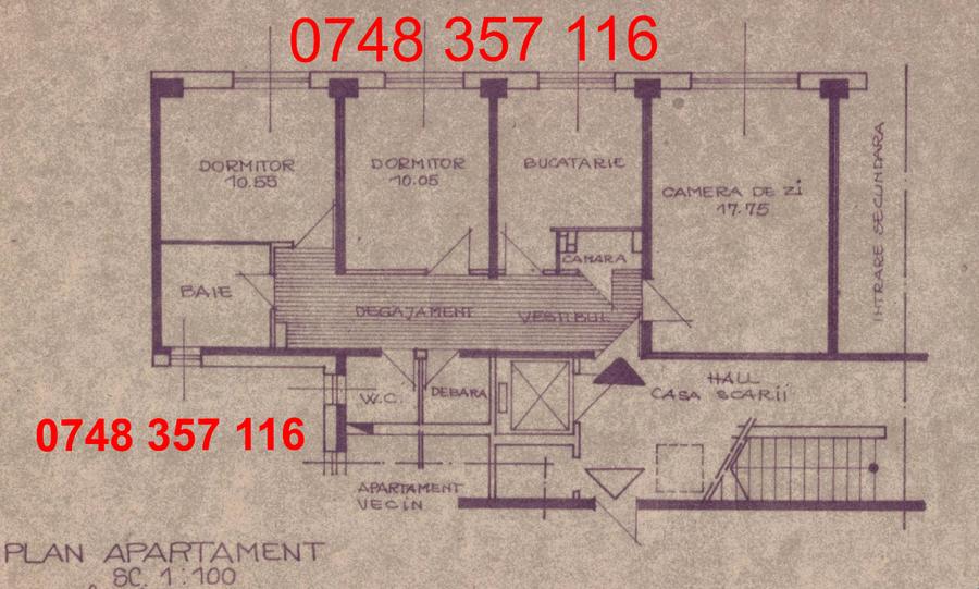Apartament cu 3 camere decomandat, mobilat în 1 Mai