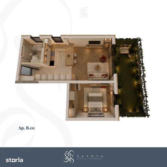 Apartament cu 2 camere în Șagului