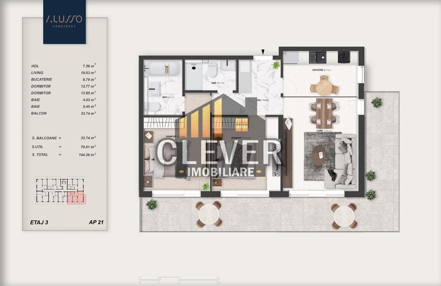 Apartament cu 3 camere decomandat în Theodor Pallady