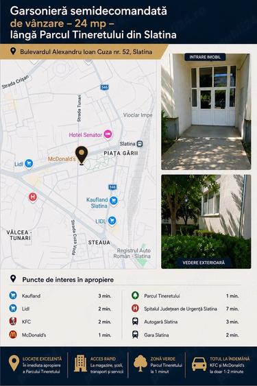 Garsonieră semidecomandată în Tineretului