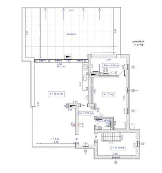 Spatiu de birouri luminos si creativ de 93 mp la mansarda Ultracen