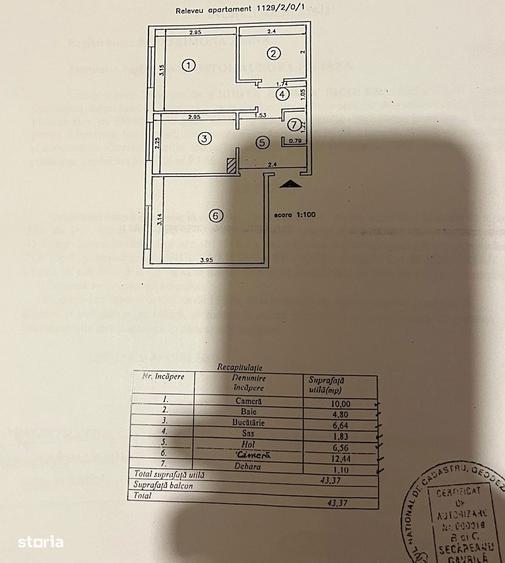 Apartament cu 2 camere decomandat în Podul de Fier