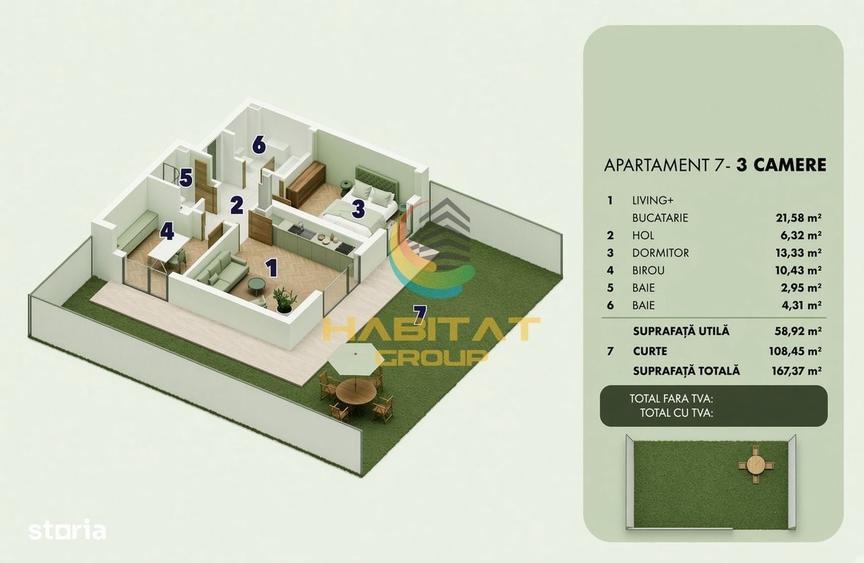 Vanzare apartament 3 camere | Curte 109 mp | Popesti Leordeni - 2