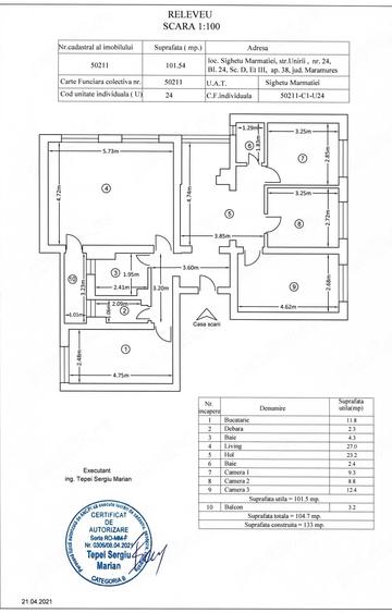 Apartament 4 camere, 2 bai - 10