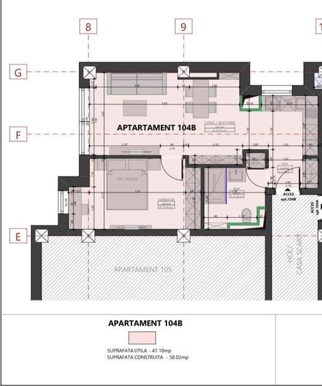 Apartament cu 2 camere decomandat în Central