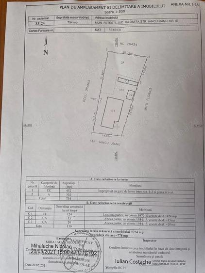Casă cu 4 camere cu Teren 754 Mp în Central