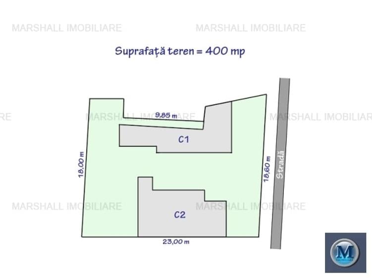 Teren Construcții intravilan de 400 mp, în P-ța Mihai Viteazu