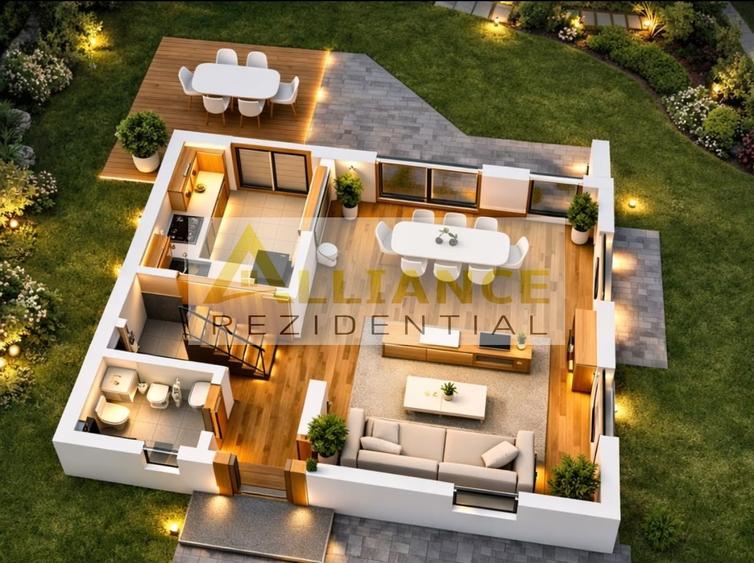 Duplex cu 4 camere decomandat cu Canalizare în Central