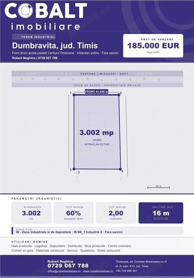 Teren de 3002 mp, în Central