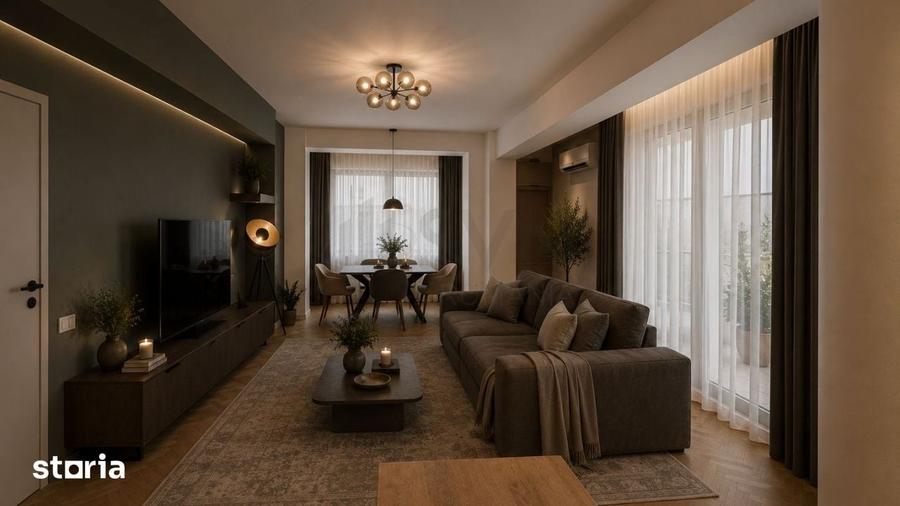Apartament cu 3 camere semidecomandat, mobilat în Aviatorilor