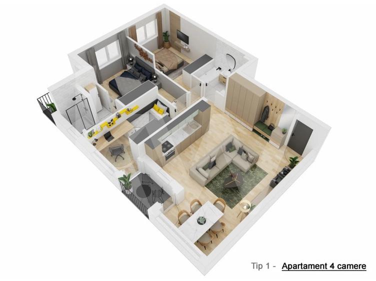 Apartament cu 4 camere decomandat în Șelimbăr