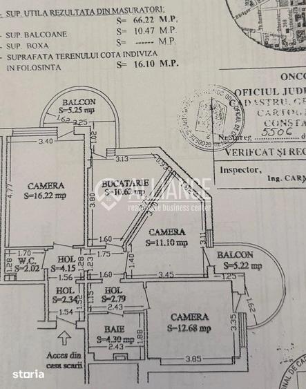 Apartament cu 3 camere decomandat în Central