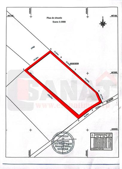 Teren extravilan de 7256 mp, în Sadu