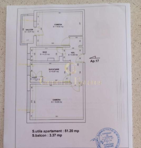 Apartament cu 2 camere în Central
