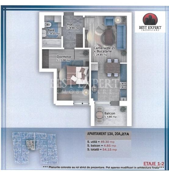 Apartament cu 2 camere semidecomandat în Theodor Pallady