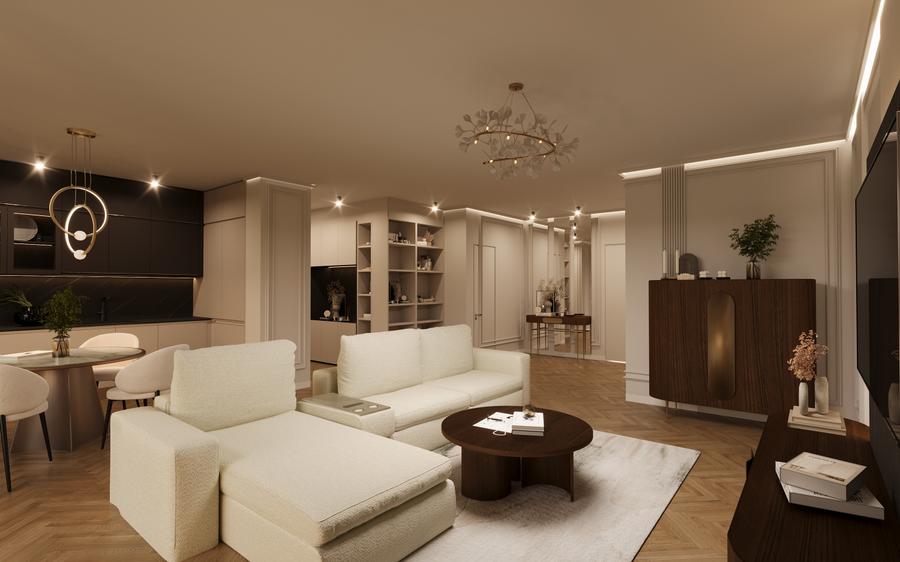 Apartament cu 4 camere semidecomandat în Domenii