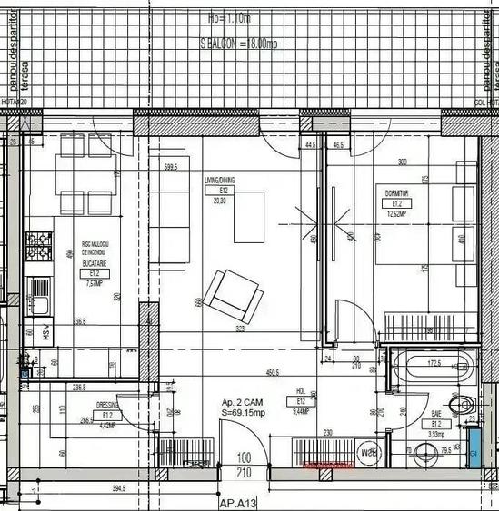 Apartament cu 2 camere decomandat în Nord